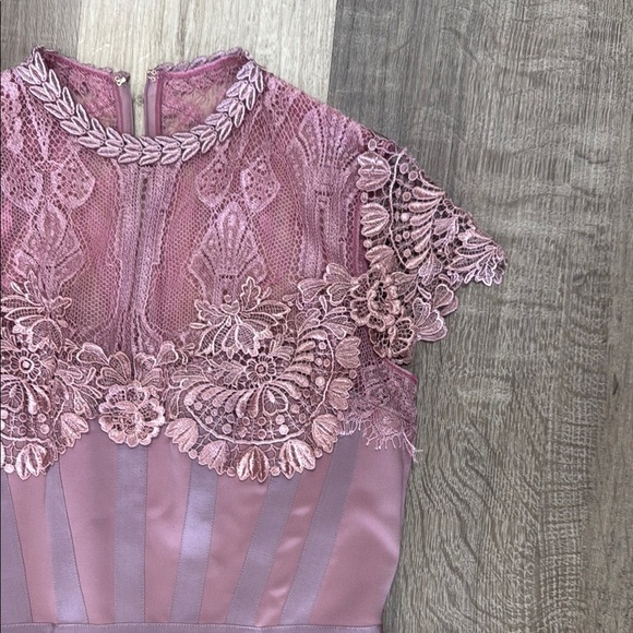 ☀️Zuhair Murad Pink Strapless Peplum Sheath Dress - Picture 3 of 4